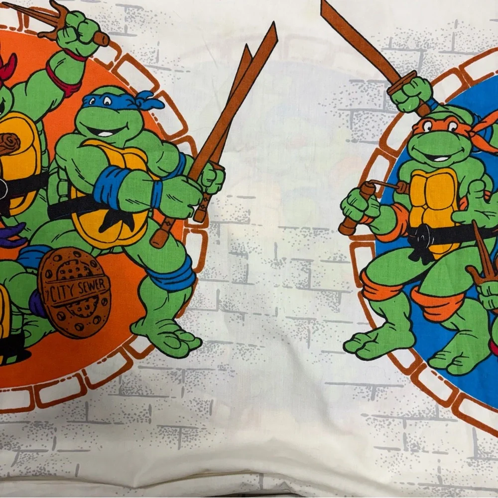 1990 Teenage Mutant Ninja Turtles Flat Sheet - Twin